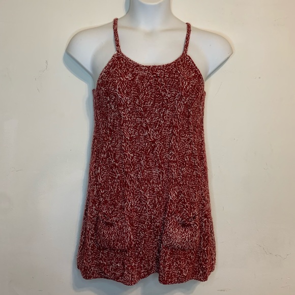 Wet Seal 2 Pocket Crochet Sleeveless Sweater Size Large - Picture 2 of 6